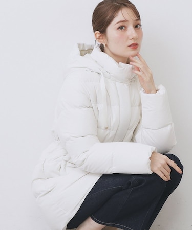 KAWADAダウンドロストミドルコート【撥水/洗える/2WAY/静電気防止裏地】《XS～3L》