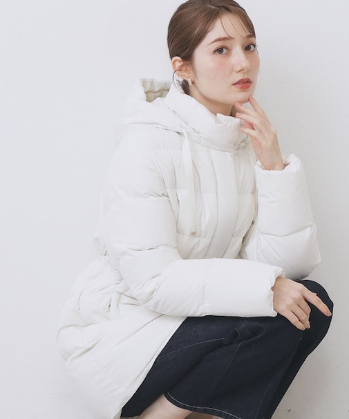 KAWADAダウンドロストミドルコート【撥水/洗える/2WAY/静電気防止裏地】《XS～3L》