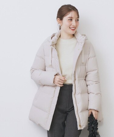 KAWADAダウンドロストミドルコート【撥水/洗える/2WAY/静電気防止裏地】《XS～3L》