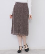 モールレースタイトスカート【洗濯機OK】