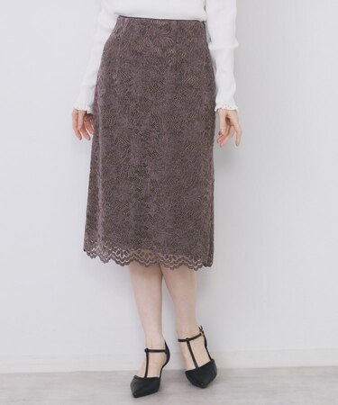 モールレースタイトスカート【洗濯機OK】