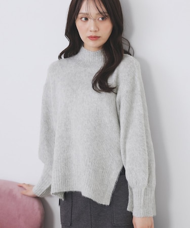 ハイネックパフニット【洗濯機OK】