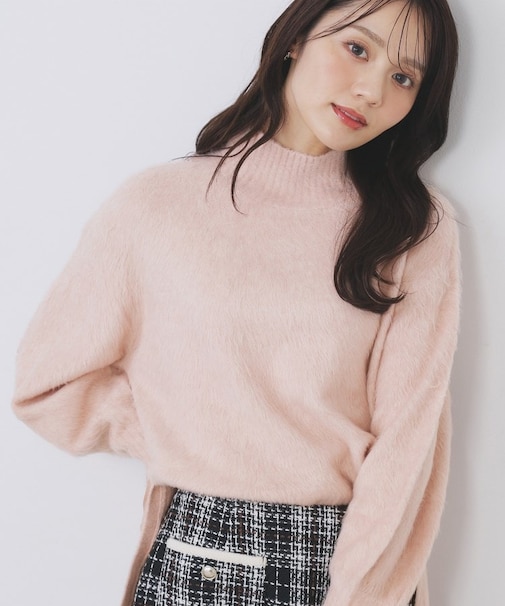 ハイネックパフニット【洗濯機OK】