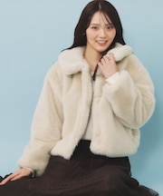 エコファーショートコート【洗える】