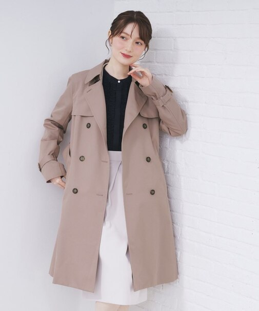 トレンチコート【洗濯機OK/撥水/花粉対応】《XS~3L》