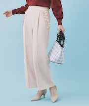 フリルポケットストレートパンツ【洗濯機OK/防シワ】