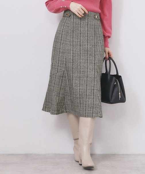 マーメイドフレアスカート【洗濯機OK/防シワ】