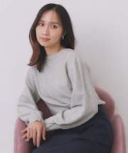 ラメガーター編みボートネックニット【洗濯機OK】《8col/XS～LL》