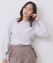 ラメガーター編みボートネックニット【洗濯機OK】《8col/XS~LL》