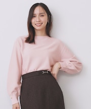 ラメガーター編みボートネックニット【洗濯機OK】《8col/XS～LL》