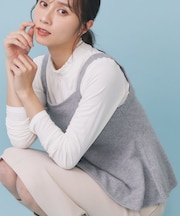 ペプラムニットキャミソール/アンサンブル対応【洗える】