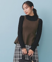 ペプラムニットキャミソール/アンサンブル対応【洗える】