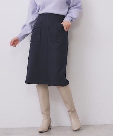 ポケットタイトスカート【洗濯機OK/イージーケア/防シワ】