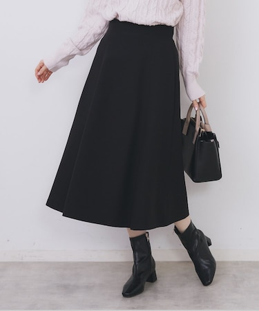 フレアスカート【洗濯機OK/防シワ/イージーアイロン】