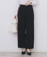 あったかワイドパンツ【洗濯機OK/イージーアイロン】