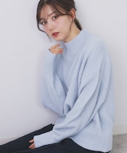 選べる2丈 ハイネックカラーミックスラメニット【洗濯機OK】