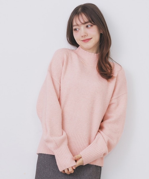 選べる2丈 ハイネックカラーミックスラメニット【洗濯機OK】