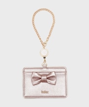 ラメ合皮リボンパスケース