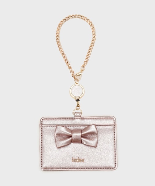 ラメ合皮リボンパスケース