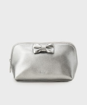 ラメ合皮リボンポーチ