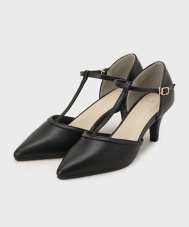 Tストラップパンプス