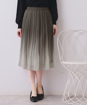 選べる丈 シフォンプリーツスカート【洗濯機OK/イージーアイロン/防シワ】《6col》