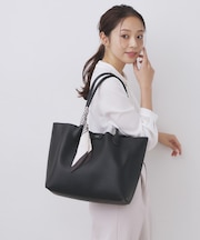 ストライプスカーフ付きトートバッグ【A4サイズ】