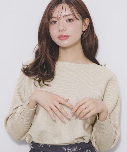 ドルマンリブニット【洗濯機OK/抗ピル】