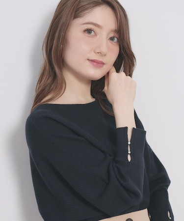 ドルマンリブニット【洗濯機OK/抗ピル】