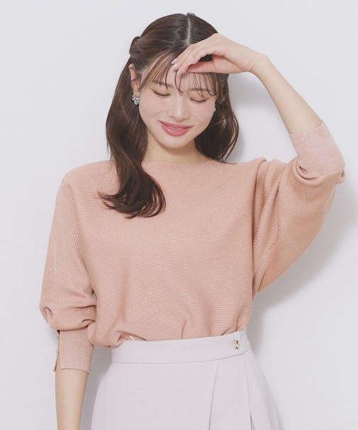 ドルマンリブニット【洗濯機OK/抗ピル】