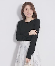 ラメシアーリブトップス【洗濯機OK/接触冷感】