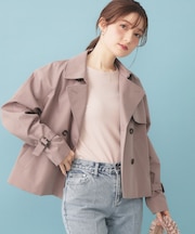 キャンディスリーブショートトレンチコート【洗濯機OK／撥水／防花粉】