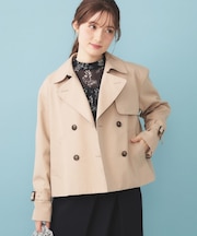 キャンディスリーブショートトレンチコート【洗濯機OK/撥水/防花粉】《5col》