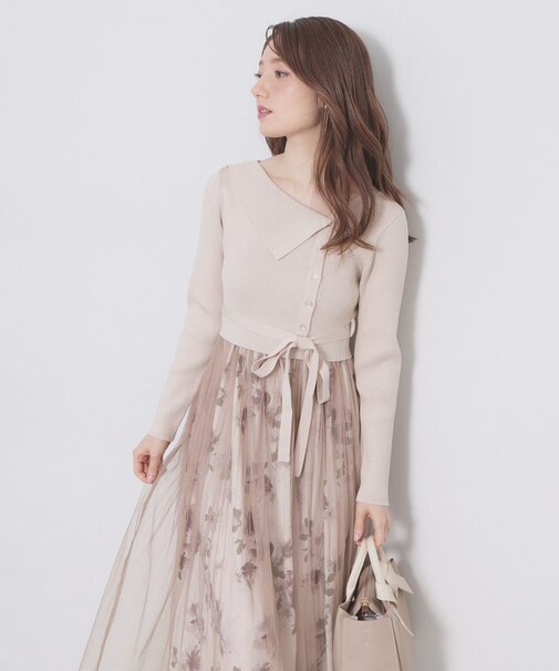 ドッキングニットワンピース【洗濯機OK/抗ピル】