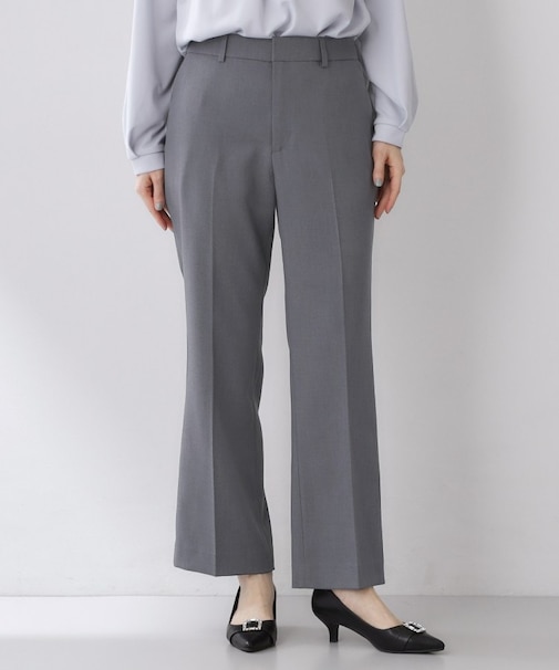 ストレッチスリムフレアパンツ【洗濯機OK】