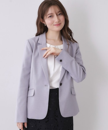 ストレッチテーラードジャケット/セットアップ対応【洗濯機OK】
