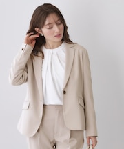 ストレッチテーラードジャケット/セットアップ対応【洗濯機OK】