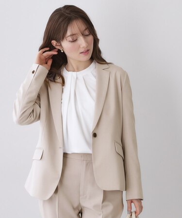 ストレッチテーラードジャケット/セットアップ対応【洗濯機OK】