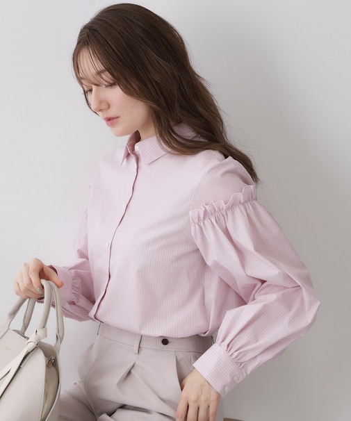 ボリュームスリーブブラウス【洗濯機OK】《5col》