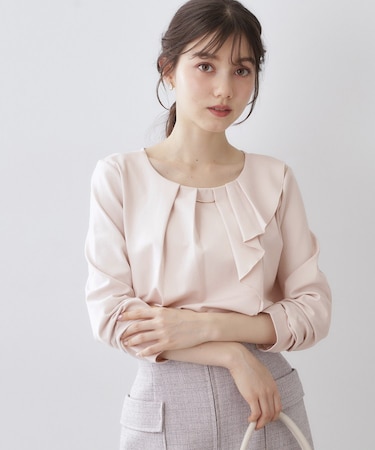 アシメタックフリルバートップス【洗濯機OK】