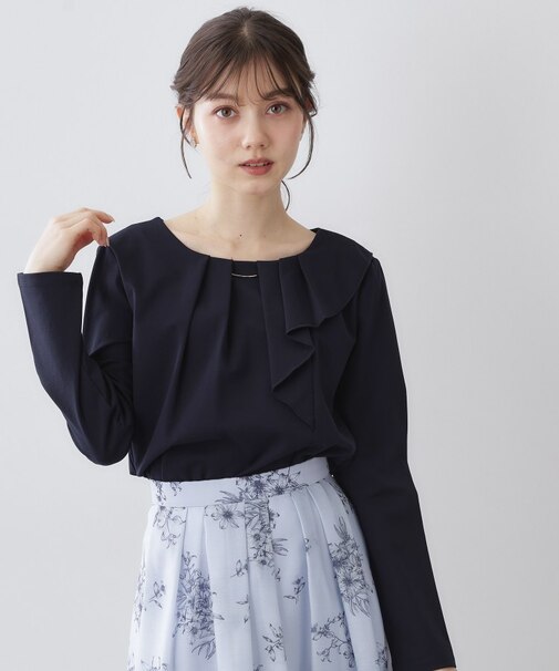 アシメタックフリルバートップス【洗濯機OK】