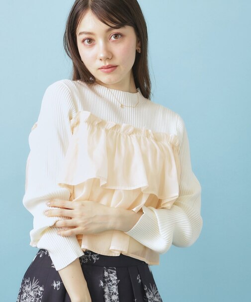 3wayフリルドッキングニット【洗濯機OK/坑ピル】