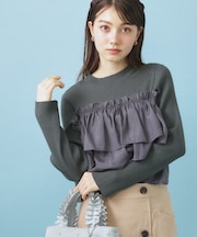 3wayフリルドッキングニット【洗濯機OK/坑ピル】