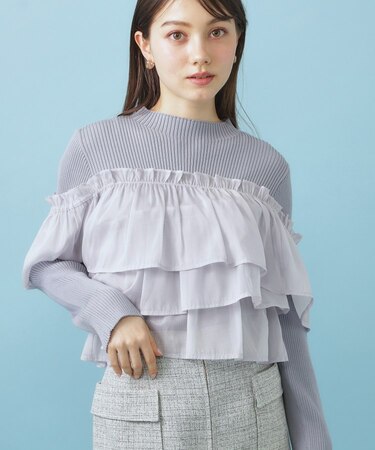 3wayフリルドッキングニット【洗濯機OK/坑ピル】