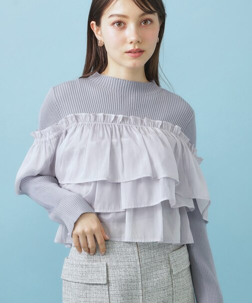 3wayフリルドッキングニット【洗濯機OK/坑ピル】