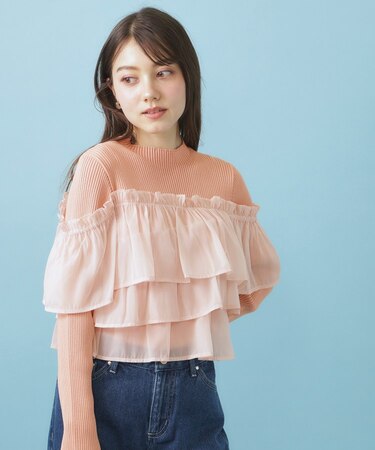 3wayフリルドッキングニット【洗濯機OK/坑ピル】