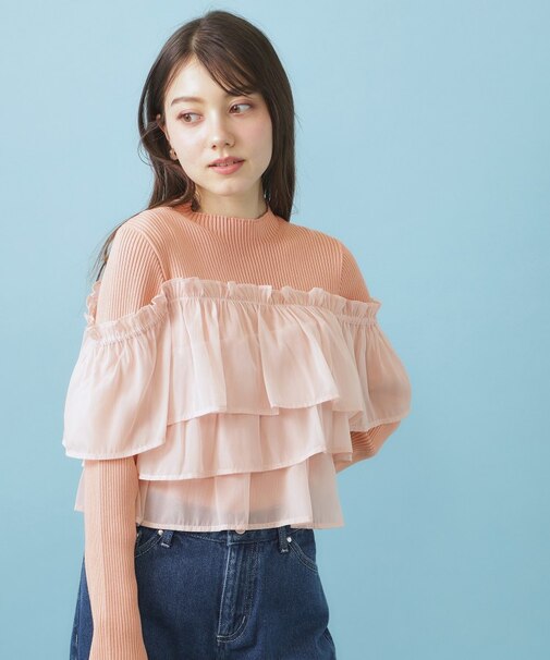 3wayフリルドッキングニット【洗濯機OK/坑ピル】