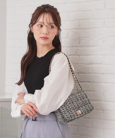 2WAYスクエアキルトチェーンショルダー