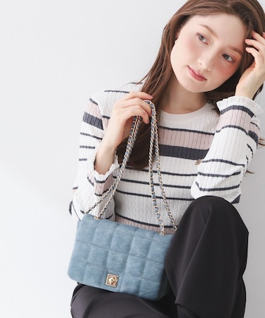 2WAYスクエアキルトチェーンショルダー