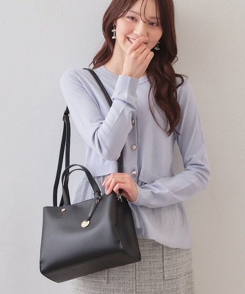 2WAYカシメデザインミドルトート